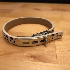 Women’s calf hair & leather bracelet